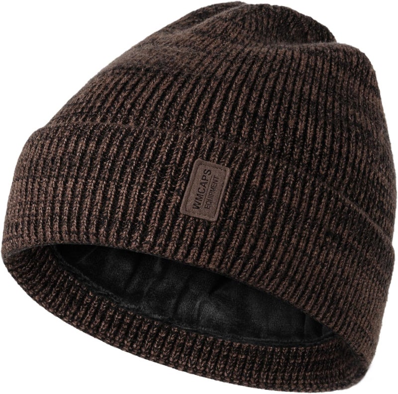 Wmcaps Winter Beanie for Men Women, Fleece Lined Beanie Soft Warm Knit Hat Ski Stocking Cuffed Cap - Image 1